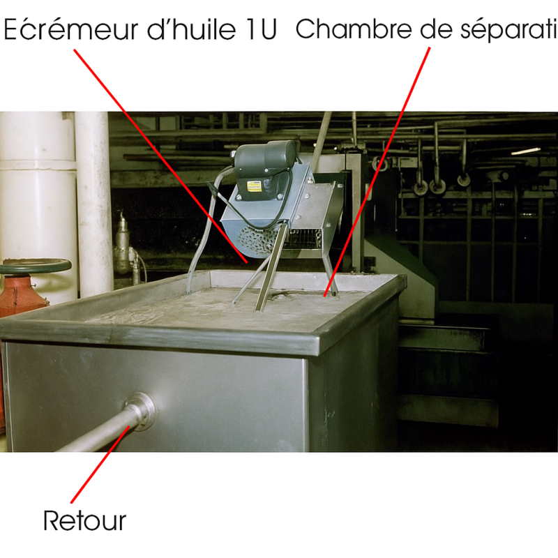 Sepaarateur dhuile FRIESS avec recuperateur dhuile et chambres de separation